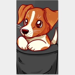 Pocket Cute Jack Russell Terrier Posters and Art